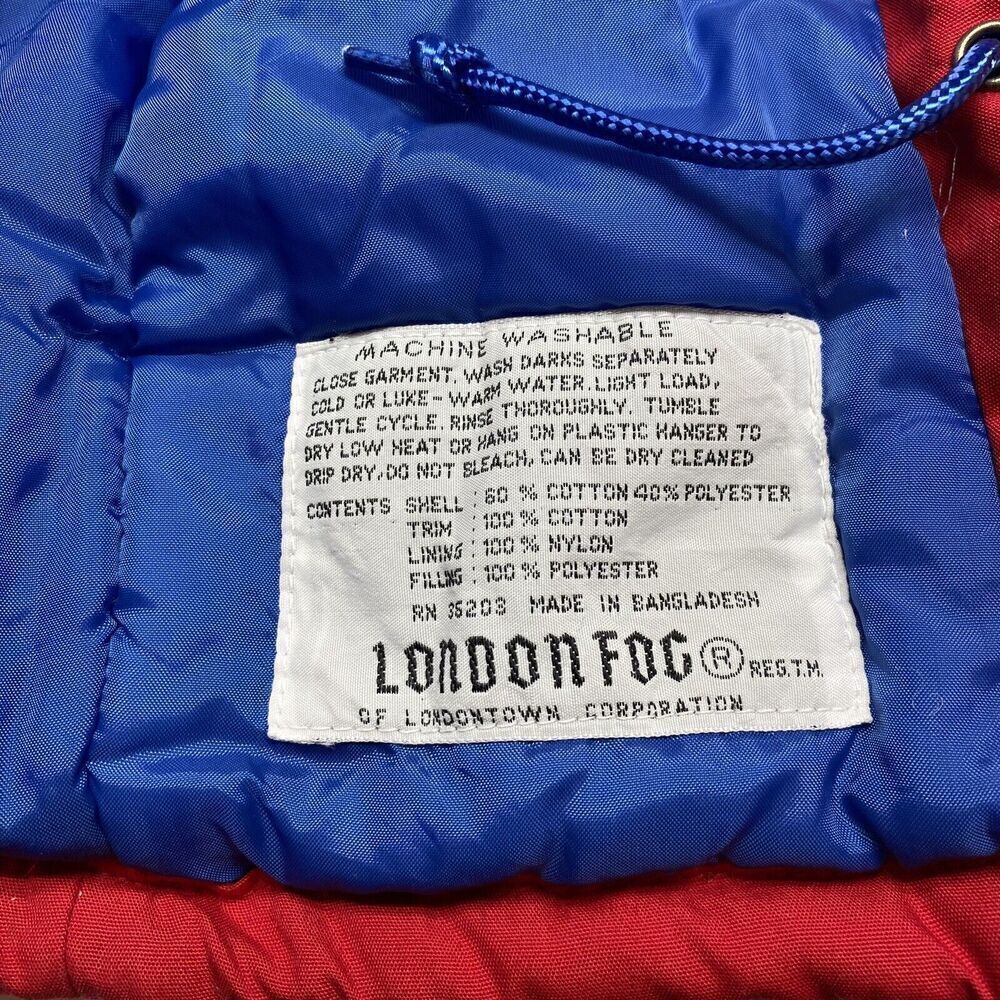 London Fog Jacket Toddler 18 Months Red Hooded Fog Patrol Zipper Snaps - Picture 8 of 8